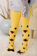 Колготки Божья коровка плюш желтый - фото