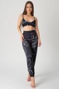 Пижама женская Hot Story Black snake (топ + брюки) черный (ед.) - фото