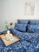 Пододеяльник поплин - Валенсия, цвет сине-сиреневый - фото 5