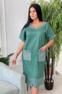 Платье 7221 изумруд - фото