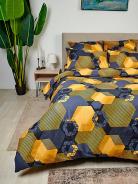 Пододеяльник бязь без молнии - Золотые шестигранники Пододеяльник бязь без молнии - Золотые шестигранники - фото