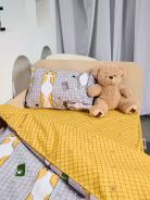 Постельное белье детское поплин с простыней на резинке - Кот-батон - фото 3