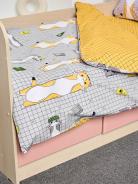Постельное белье детское поплин с простыней на резинке - Кот-батон - фото 4