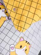 Постельное белье детское поплин с простыней на резинке - Кот-батон - фото 8