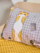 Постельное белье детское поплин с простыней на резинке - Кот-батон - фото 9