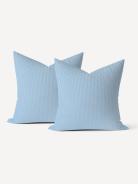 Комплект наволочек сатин страйп - Голубой - фото