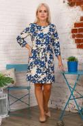 Платье 20625 цветы - фото