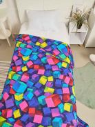 Покрывало бязь с детским рисунком - 15 - Кубы - фото