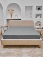 Простыня Микрофибра Страйп - Светлый серый - фото