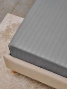 Простыня Микрофибра Страйп - Светлый серый - фото 3