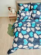 КПБ Поплин Премиум - Романтика Бирюза - фото