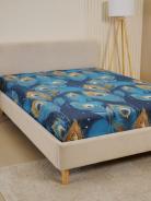 Простыня бязь люкс - Перо павлина - фото