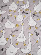 Покрывало детское из поплина - Гусь-обнимусь (серый) - фото 3