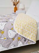Покрывало детское из поплина - Гусь-обнимусь (серый) - фото 4