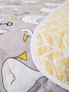 Покрывало детское из поплина - Гусь-обнимусь (серый) - фото 5