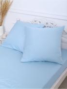 Комплект наволочек полисатин гладкокрашенный - Голубой - фото