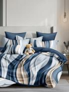 Постельное белье поплин люкс - Волны - фото