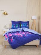 Постельное белье зима-лето из поплина с простыней на резинке - Сити Найт - фото 7