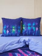 Постельное белье зима-лето из поплина с простыней на резинке - Сити Найт - фото 8