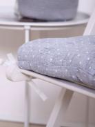 Подушка на стул Люкс - Горох на сером - фото 2