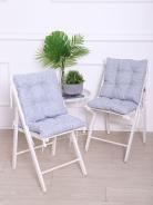 Подушка на стул Люкс - Горох на сером - фото 6