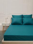 Простыня Микрофибра Страйп - Морская волна - фото