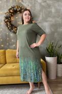 Платье 8198 хаки - фото
