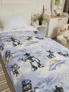 Покрывало бязь с детским рисунком - 15 - Город Роботов - фото