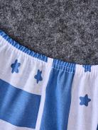 Постельное белье детское поплин с простыней на резинке - Мишки, цвет синий - фото 14