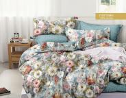 Постельное белье поплин эксклюзив на молнии - Цветочная симфония - фото