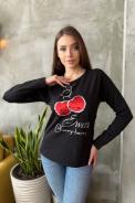 Туника 8200 черный - фото