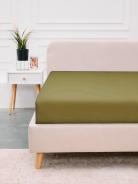 Простыня из сатина гладкокрашенного - Хаки - фото