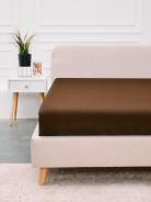 Простыня поплин гладкокрашеный - Коричневый - фото