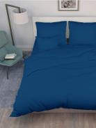 Постельное белье поплин гладкокрашеный - Голубой сапфир - фото
