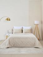 Набор покрывало и чехлы на подушку - Кристалл, цвет кремовый - фото