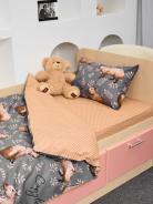 Постельное белье детское поплин с простыней на резинке - Капибары - фото