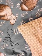 Постельное белье детское поплин с простыней на резинке - Капибары - фото 5