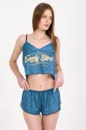 Пижама Hot Story Early Bird (топ + шорты) синий (ед.) - фото