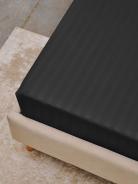 Простыня Микрофибра Страйп на резинке - Серый - фото