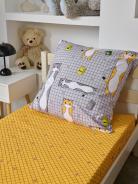 Постельное белье детское поплин без молнии с 1 наволочкой - Кот-батон - фото 5