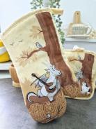 Набор рукавица и прихватка - Гитарист - фото