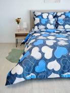 КПБ Поплин Премиум - Романтика Синий - фото