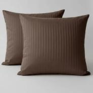 Комплект наволочек Микрофибра Страйп - Мокко 1х1 - фото