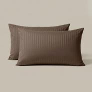 Комплект наволочек Микрофибра Страйп - Мокко 1х1 - фото 2