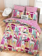 Постельное белье детское поплин без молнии - Барби - фото