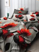 Постельное белье поплин эксклюзив на молнии - Пейсли - фото