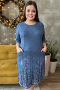 Туника 8196 индиго - фото
