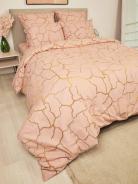 Пододеяльник бязь молния - Кракле, цвет пудра - фото