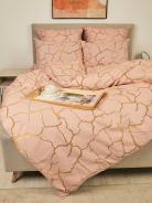 Пододеяльник бязь молния - Кракле, цвет пудра - фото 4