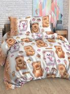 Постельное белье детское самойловская бязь - Мишутки - фото